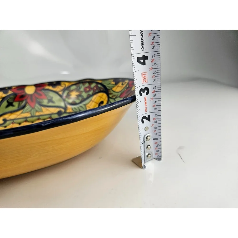 Corsica Home Crown‎ Jewel Hand Painted Oval Serving Bowl Platter Mediterranean